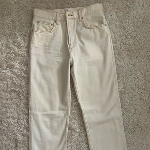 Anine Bing | Cream Denim | Straight Leg Jean